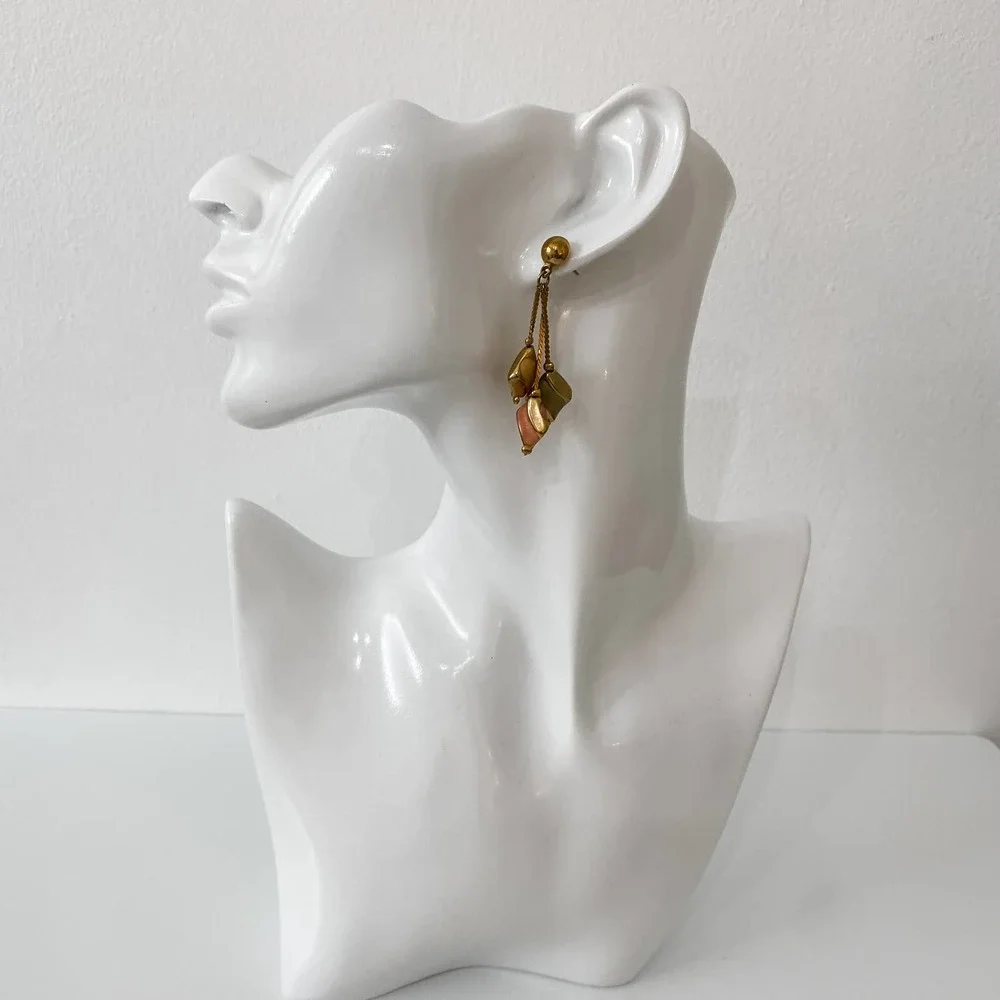 VTG Multi Gold Geometric Dangle Earrings